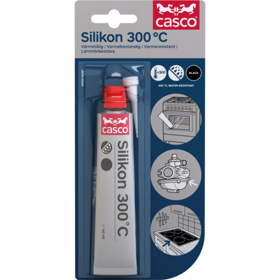 CASCO SILIKON SORT FLYDENDE PAKNING 40 ML