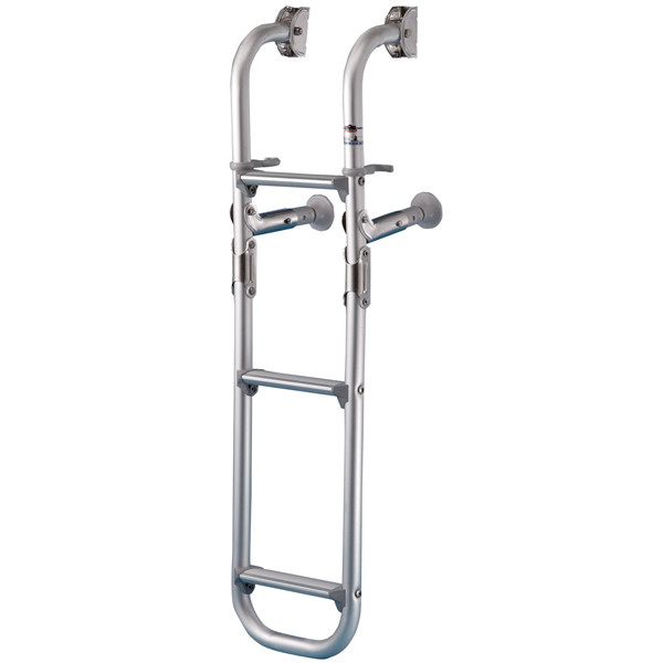 Badestige alu 3 trin 730x210mm rør 25mm - BUE-NET