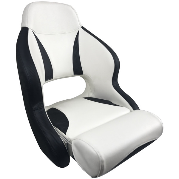 ESM H52 deluxe sport flip up sæde hvid/carbon sort