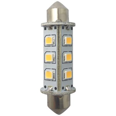 1852 LED pinolpære 42mm 10-36vdc 1,2/10W omni - 2 stk. pr. pk