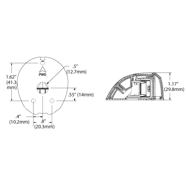ATTWOOD LED LANTERNESÆT TOPMONTERET STYRBORD/BAGBORD - Billede 2