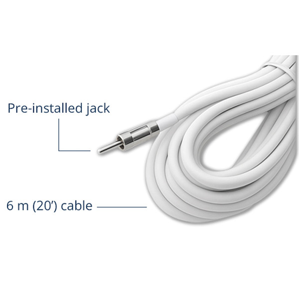 Scout Titan KS-120 AM/FM antenne 1,2m,6m kabel og stik - Billede 3