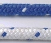 STANDARD SKØDETOV 12 MM Hvid m/blå nist - pr. meter.