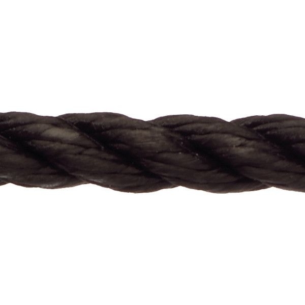 CORMORAN PP 3-SLÅET  SORT  6 MM Pris pr. meter