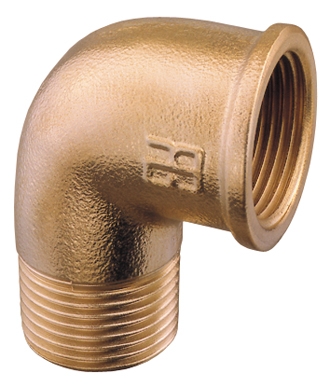 BØJNING 90GR. IND/UDV 1" BRONZE