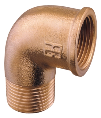 BØJNING 90GR. IND/UDV  2" BRONZE