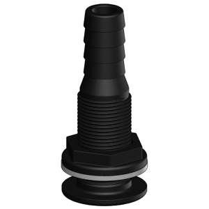 GENNEMFØRING KOMPOSIT SORT 1/2" -16 MM TRUDESIGN