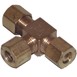 UNION T-STYKKE MESSING TIL 8 MM RØR