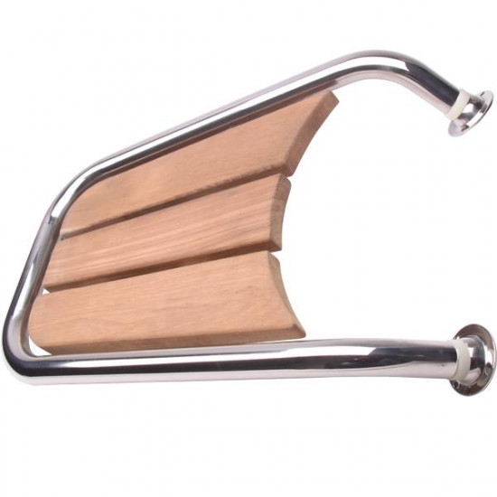 STÆVNPLATFORM MED TEAK 50 X 35 CM Ø: 32 MM RØR